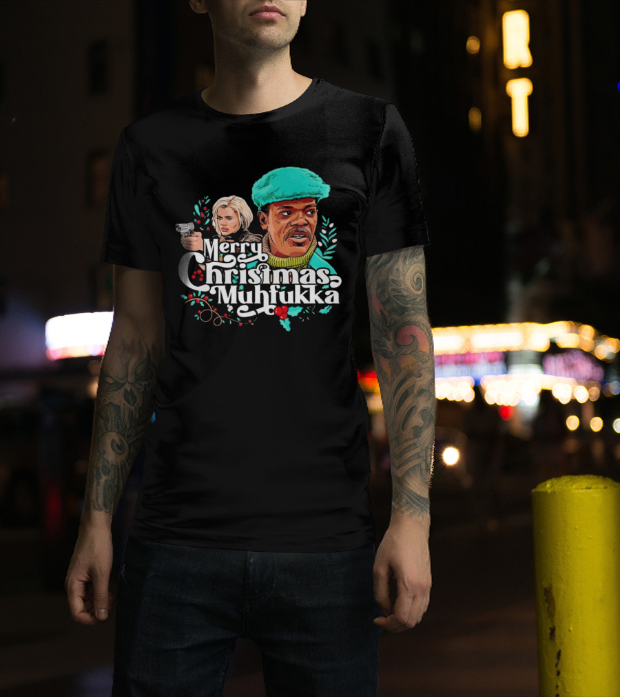 Merry Christmas Muhfukka Movie Character Holiday T-Shirt
