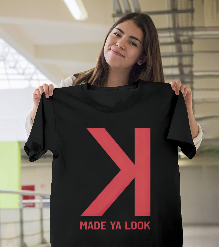 Made Ya Look Backwards K Baseball Strikeout Fan T-Shirt