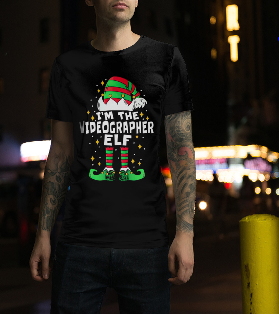 I'm The Videographer Elf Christmas Holiday Costume T-Shirt