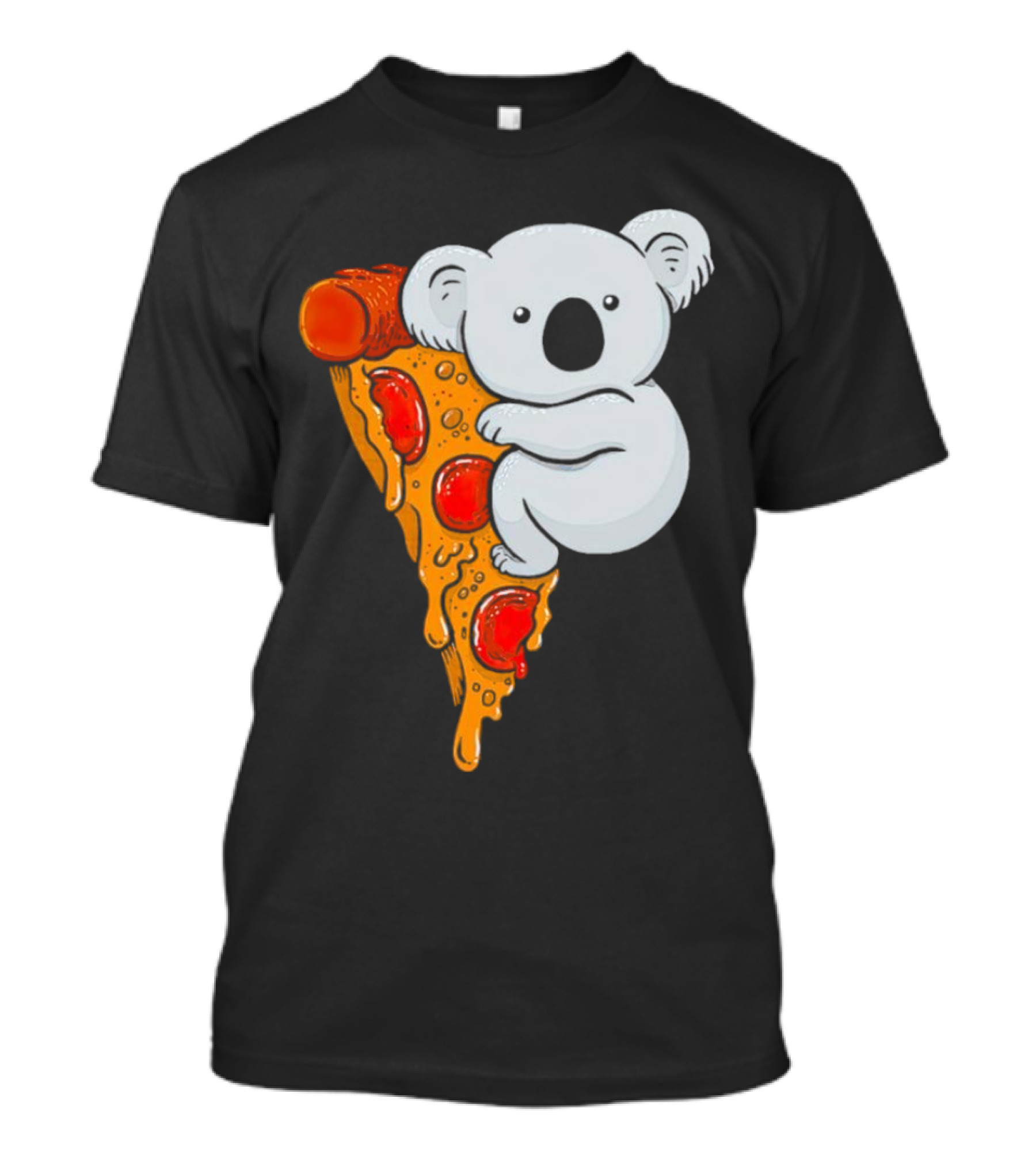 Koala Hugging Pizza Slice Cartoon T-Shirt