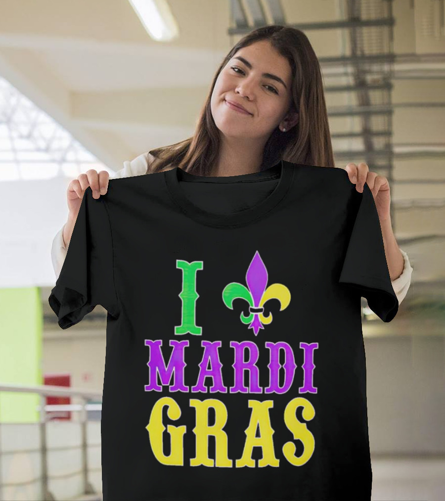 I ❤️ Mardi Gras Fleur-de-Lis T-Shirt