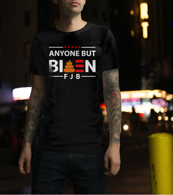 ANYONE BUT BIDEN FJB ANTI-BIDEN POOP EMOJI T-Shirt