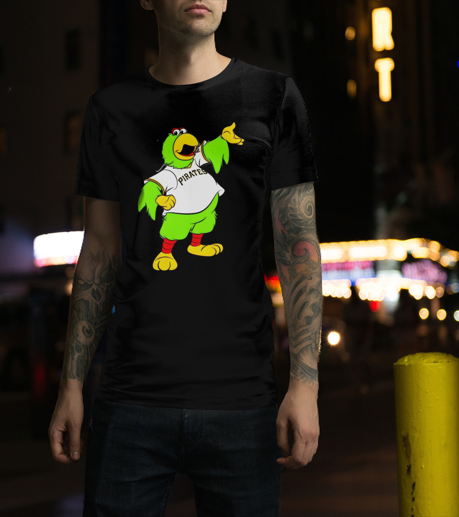 Pittsburgh Pirates Parrot Mascot Cheerful T-Shirt