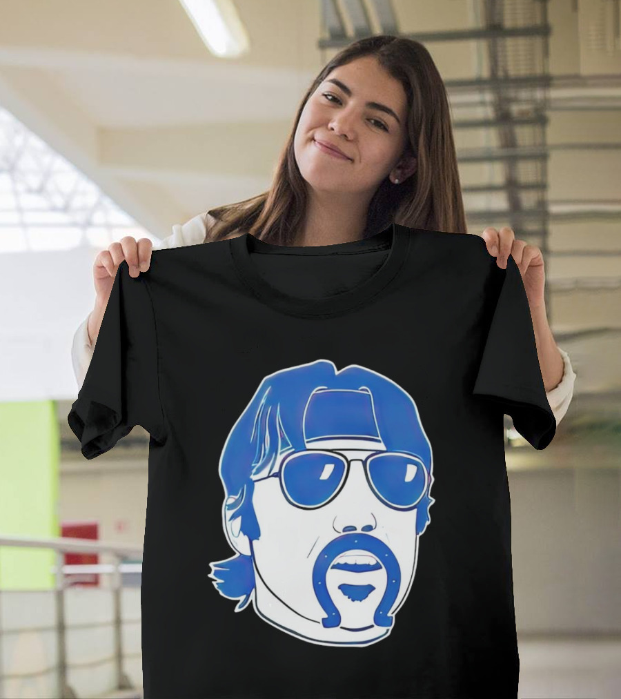 Minshew Mania Indianapolis Colts Iconic Quarterback Mustache Sunglasses T-Shirt