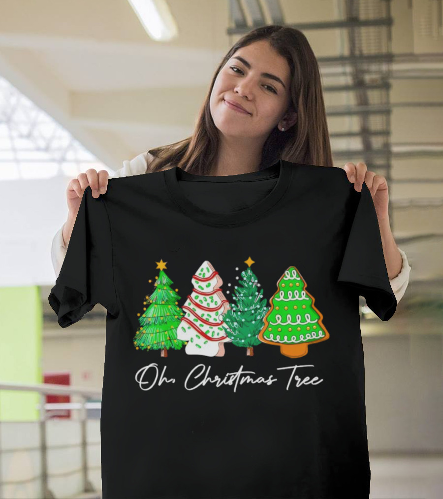 Oh Christmas Tree Festive Evergreen Cookie Display T-Shirt