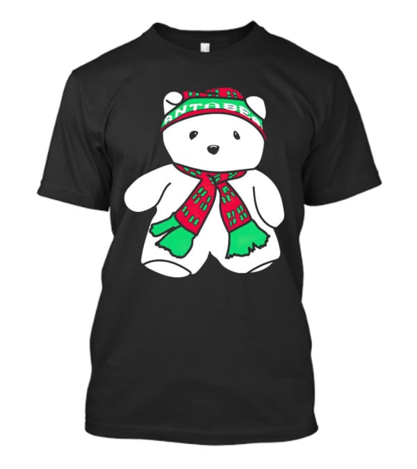 Santa Bear Minnesota Christmas Festive Holiday Teddy T-Shirt