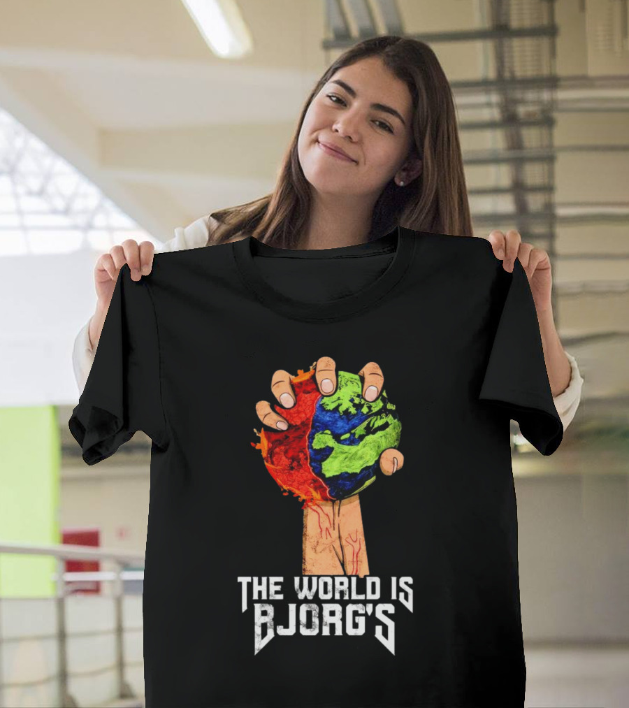 The World Is Bjorg's Hand Gripping Bloodied Earth T-Shirt