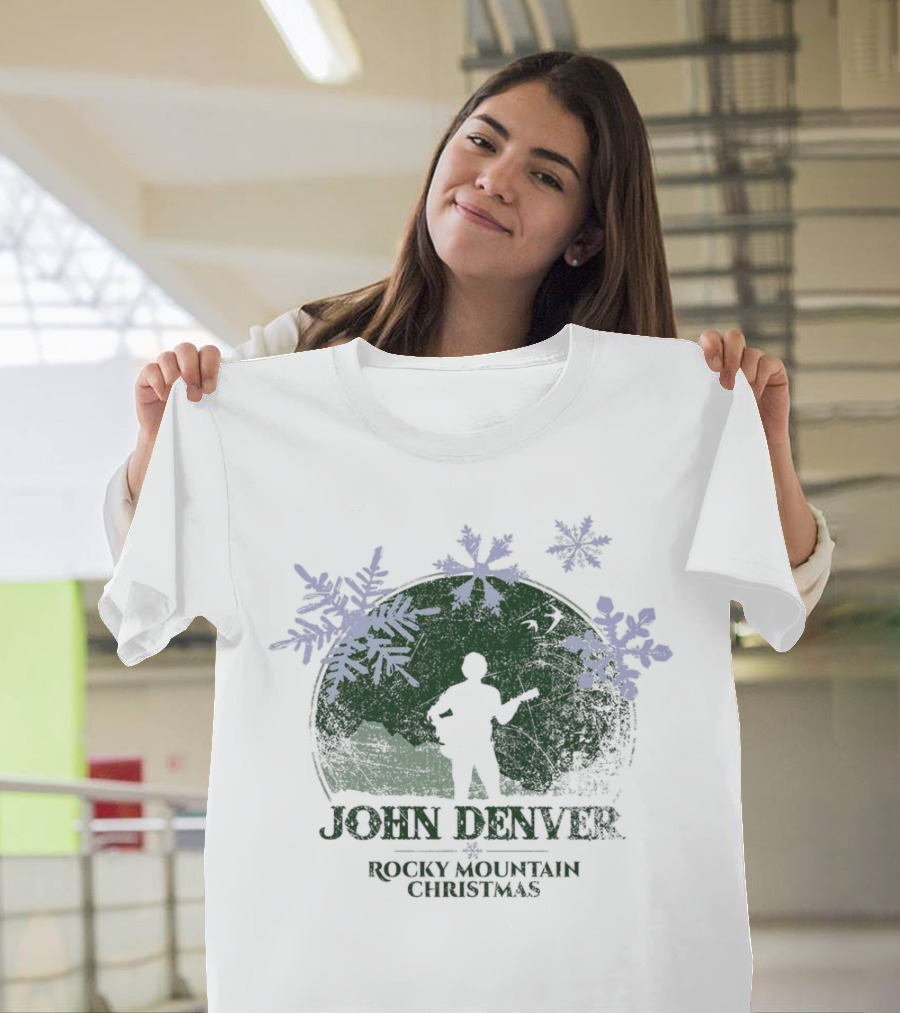 John Denver Rocky Mountain Christmas Snowflake T-Shirt