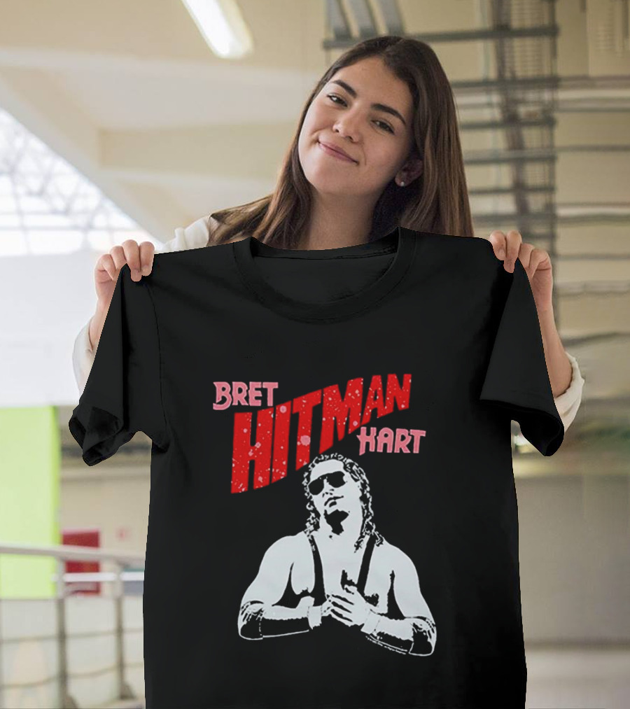Bret Hitman Hart Wrestling Iconic T-Shirt