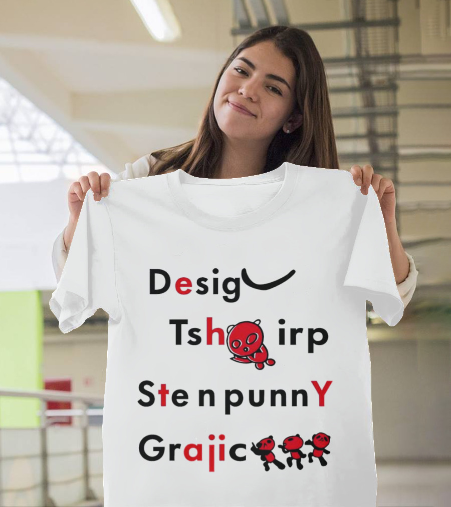 Desig Tshirt Sten Punny Graiic Red Panda Typography T-Shirt