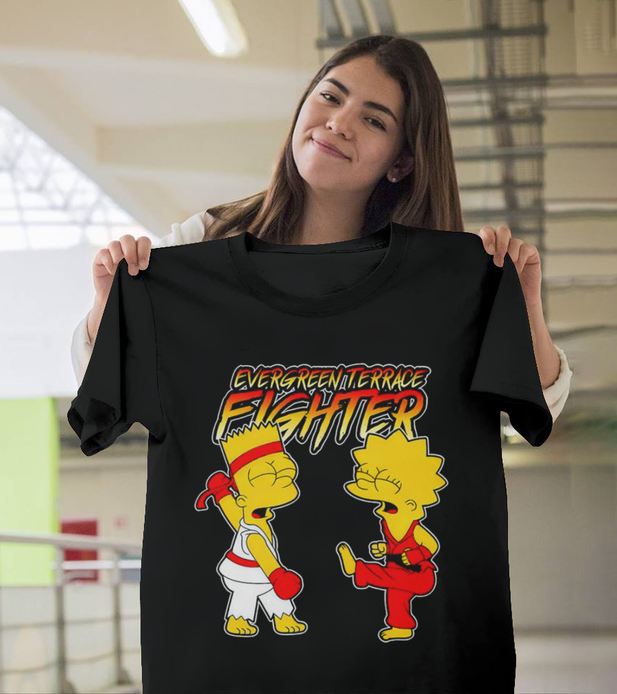 Evergreen Terrace Fighter The Simpsons Street Fighter Crossover T-Shirt