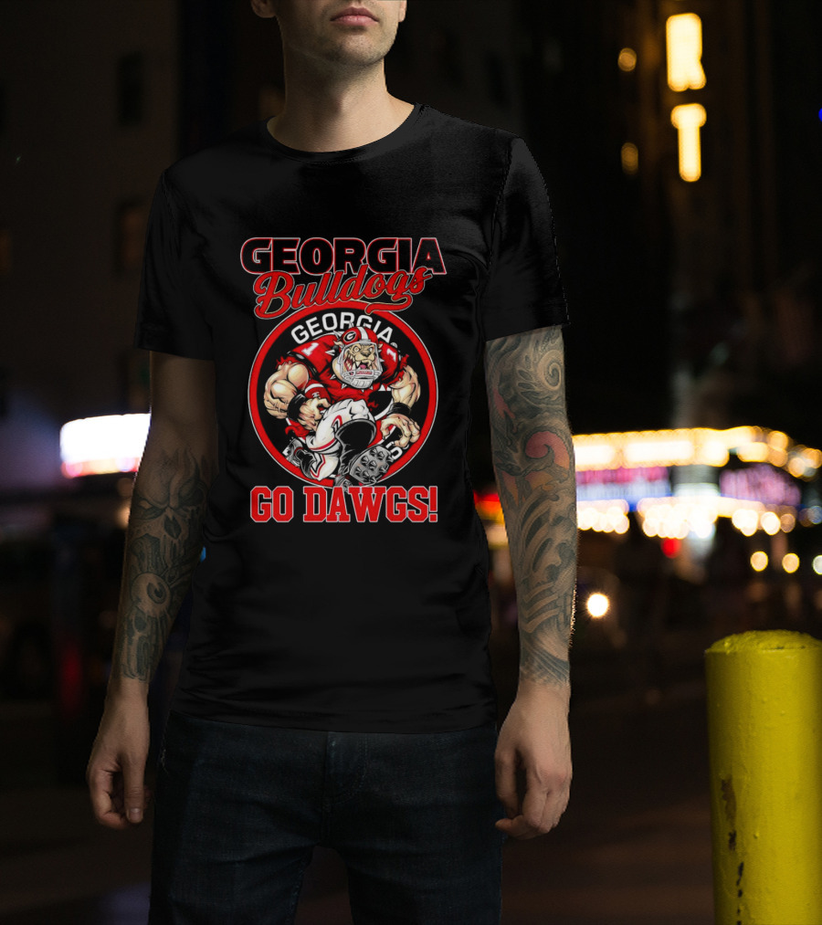 Georgia Bulldogs Go Dawgs Bulldog Mascot Georgia Football T-Shirt