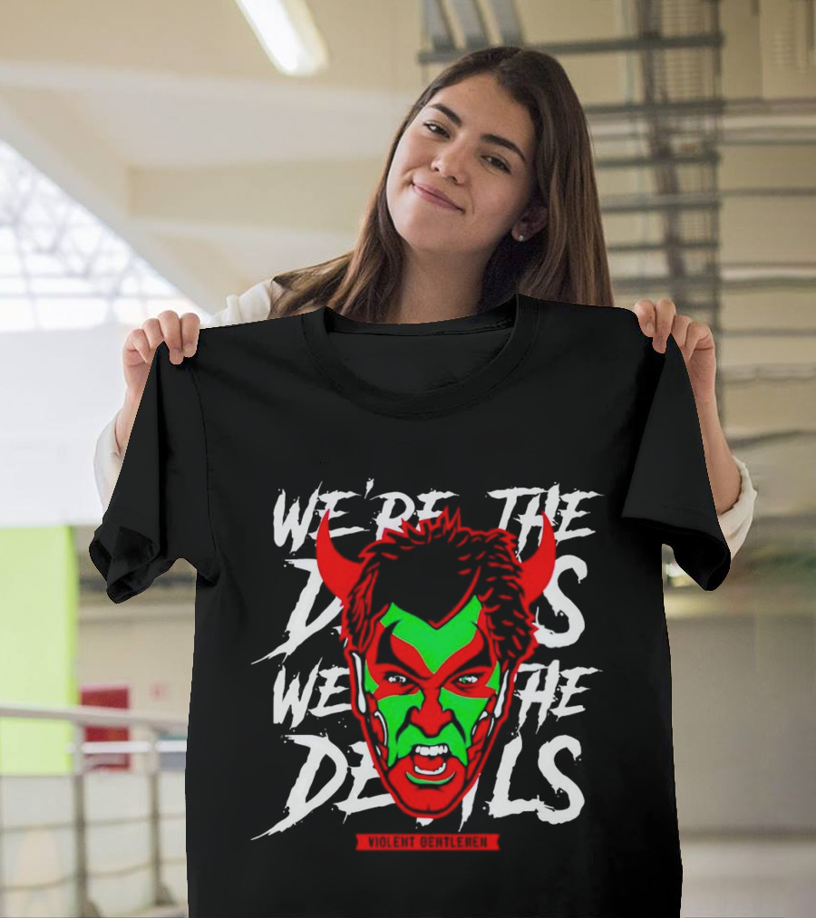 Violent Gentlemen We're The Devils Masked Face With Horns T-Shirt