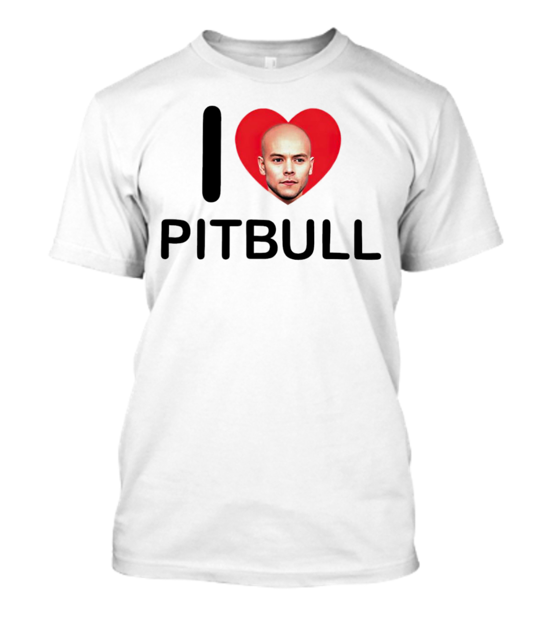 I Love Pitbull Baldrry T-Shirt
