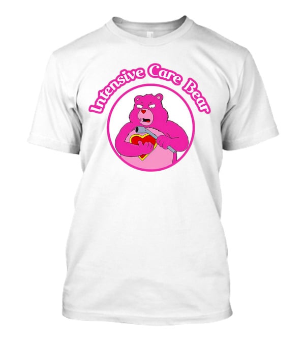 Intensive Care Bear With Heart And Pipe T-Shirt