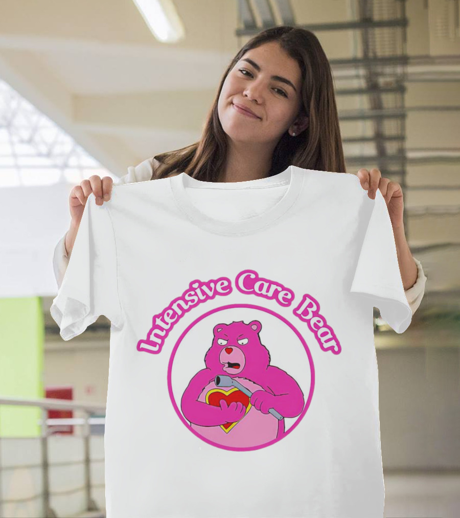 Intensive Care Bear with Heart and Pipe T-Shirt