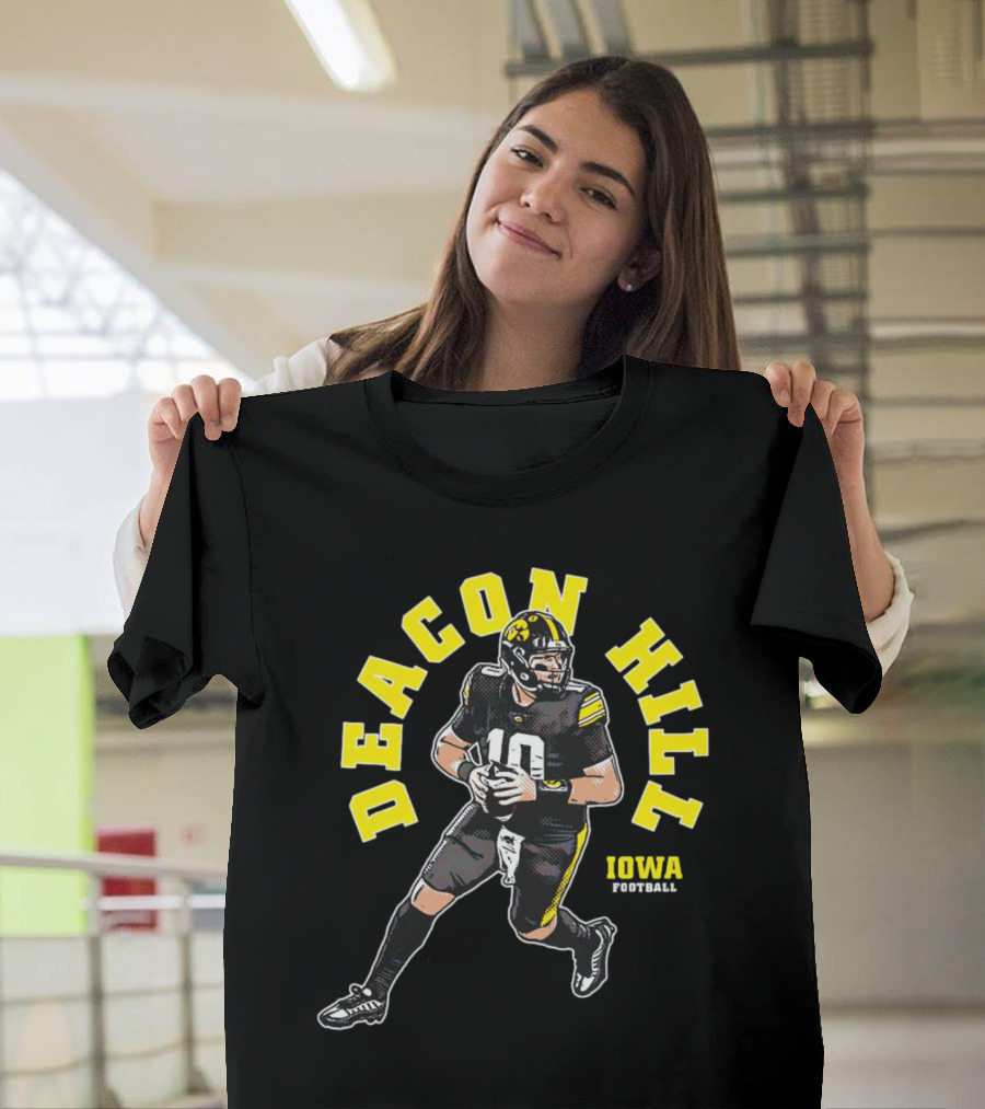 Deacon Hill Iowa Football Cartoon Player Number 10 T-Shirt