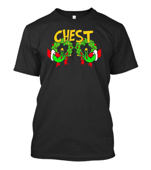 Grinch Chest Wreath Christmas T-Shirt