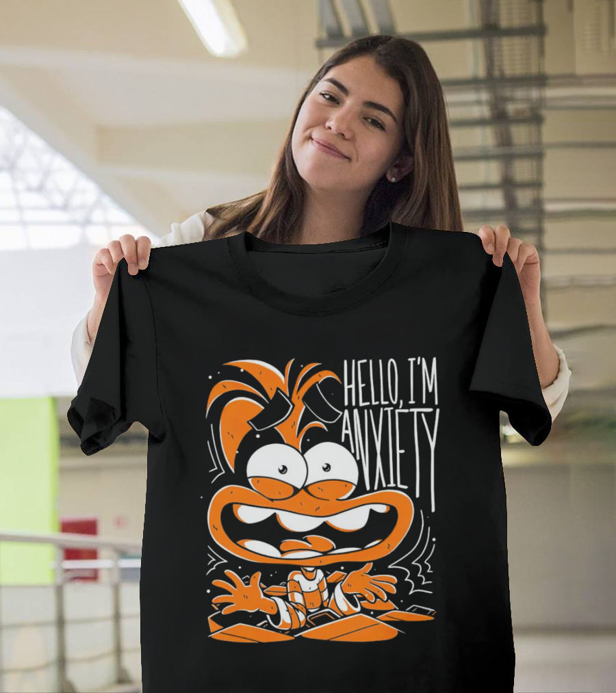 Hello I'm Anxiety Character Comic Visual T-Shirt