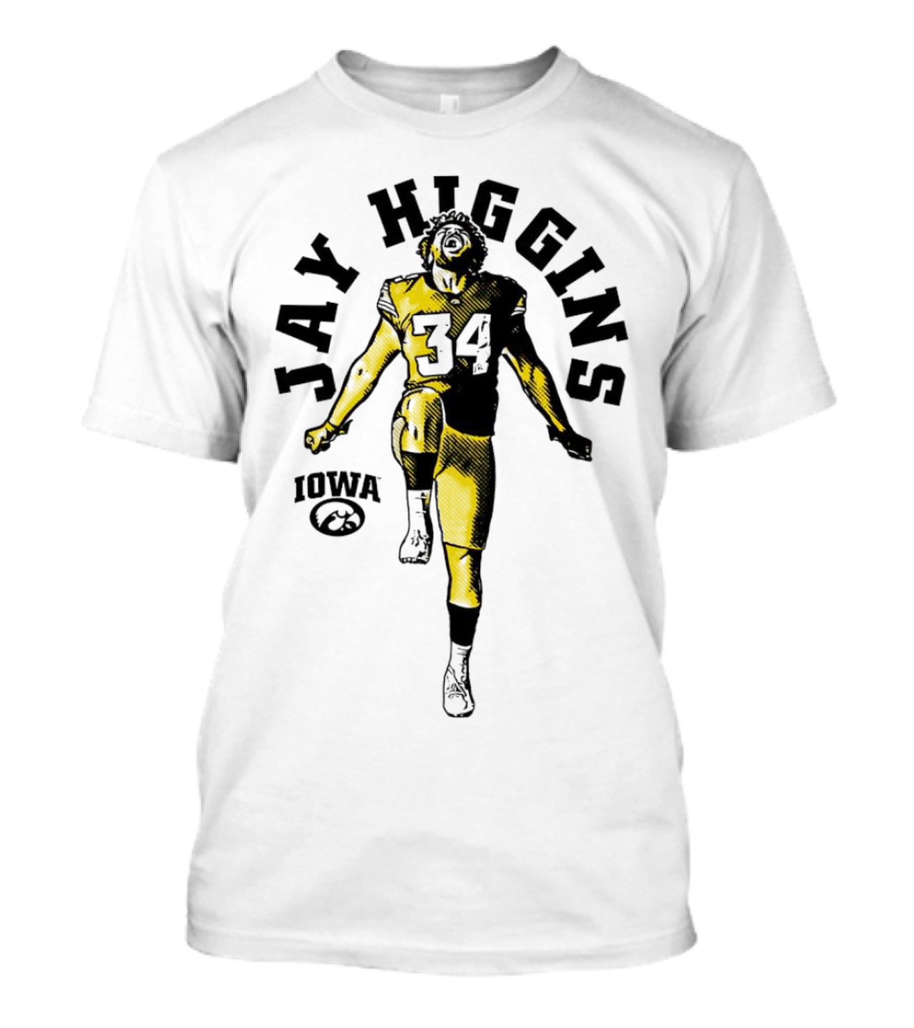 Jay Higgins Iowa Hawkeyes Football 34 Player T-Shirt