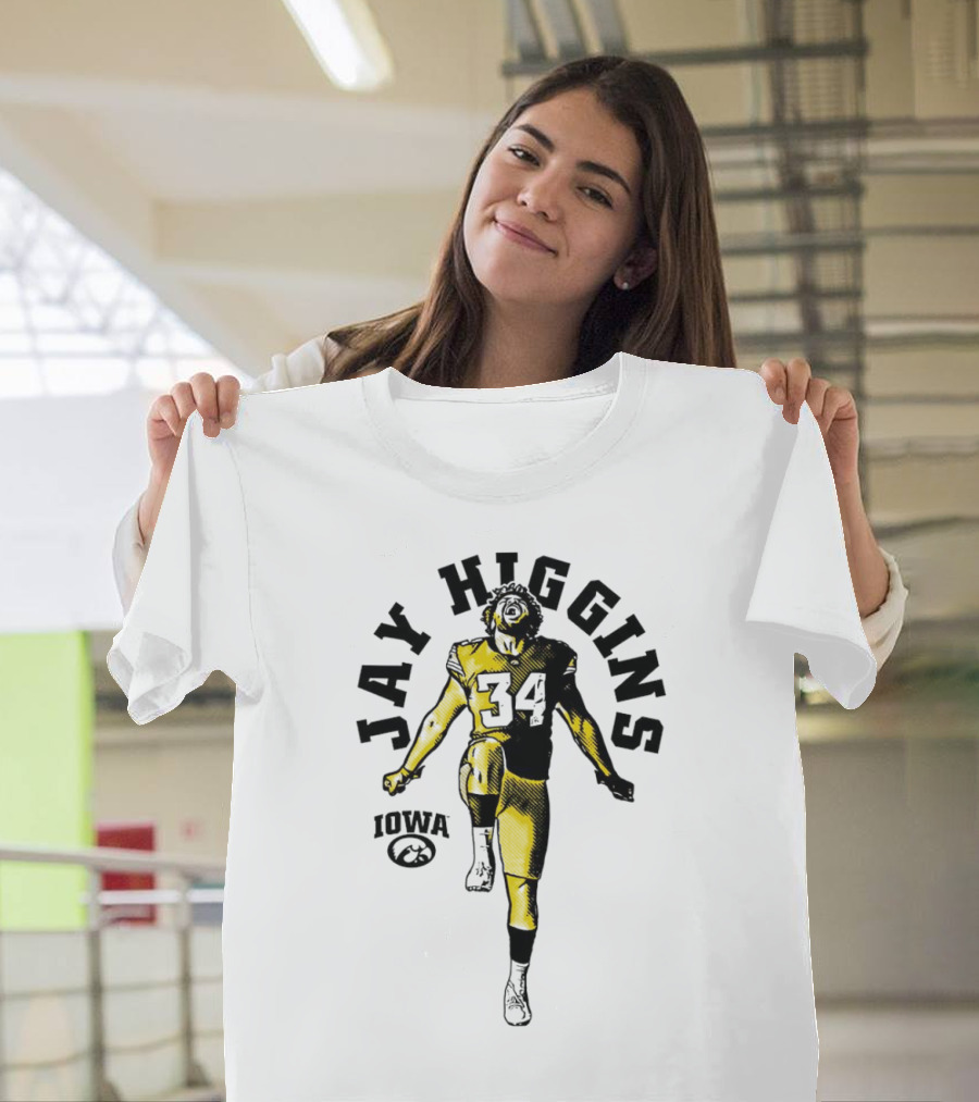 Jay Higgins Iowa Hawkeyes Football 34 Player T-Shirt