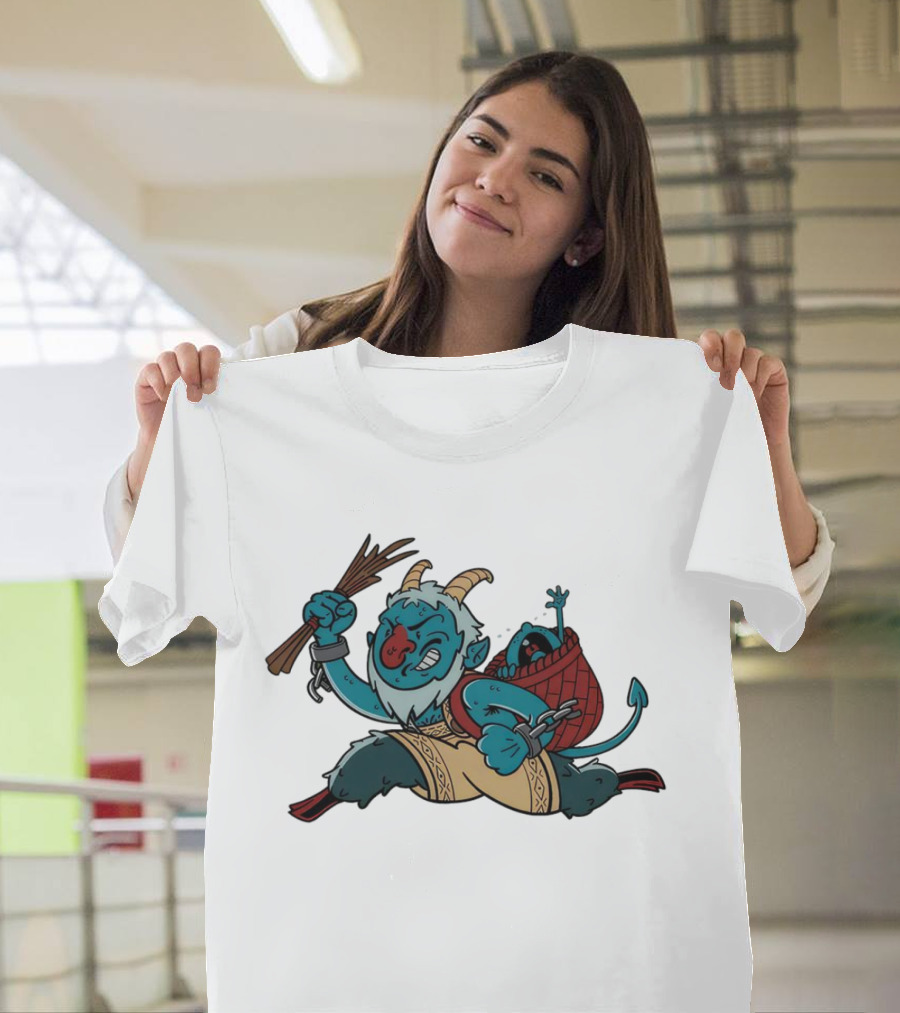 Krampoly Rich Uncle Pennybags Krampus Mashup Character T-Shirt