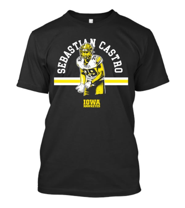 Sebastian Castro Iowa Hawkeyes Football Player T-Shirt