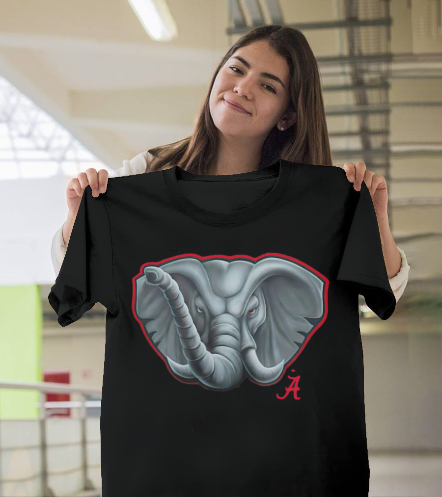 Alabama Crimson Tide Elephant Emblem Crimson A T-Shirt