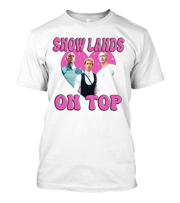 Snow Lands On Top Pink Heart Trio T-Shirt