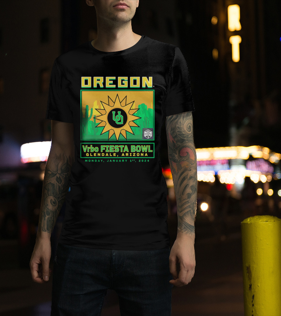 Oregon Ducks Vrbo Fiesta Bowl Glendale Arizona January 1st T-Shirt