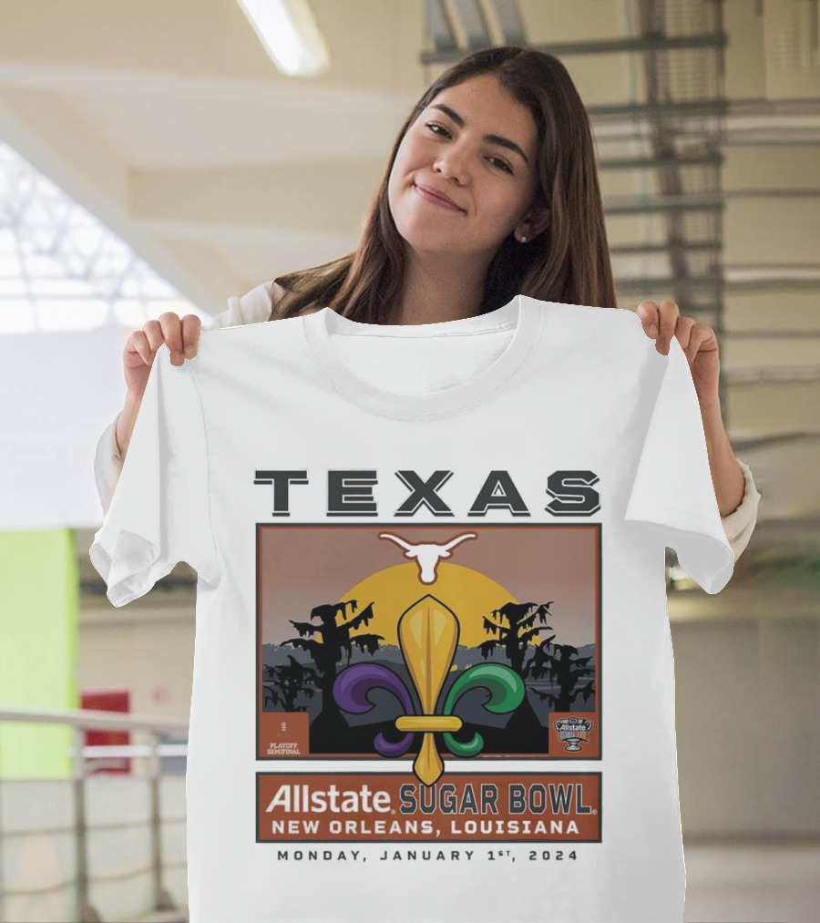 Texas Longhorns Allstate Sugar Bowl New Orleans January 1, T-Shirt