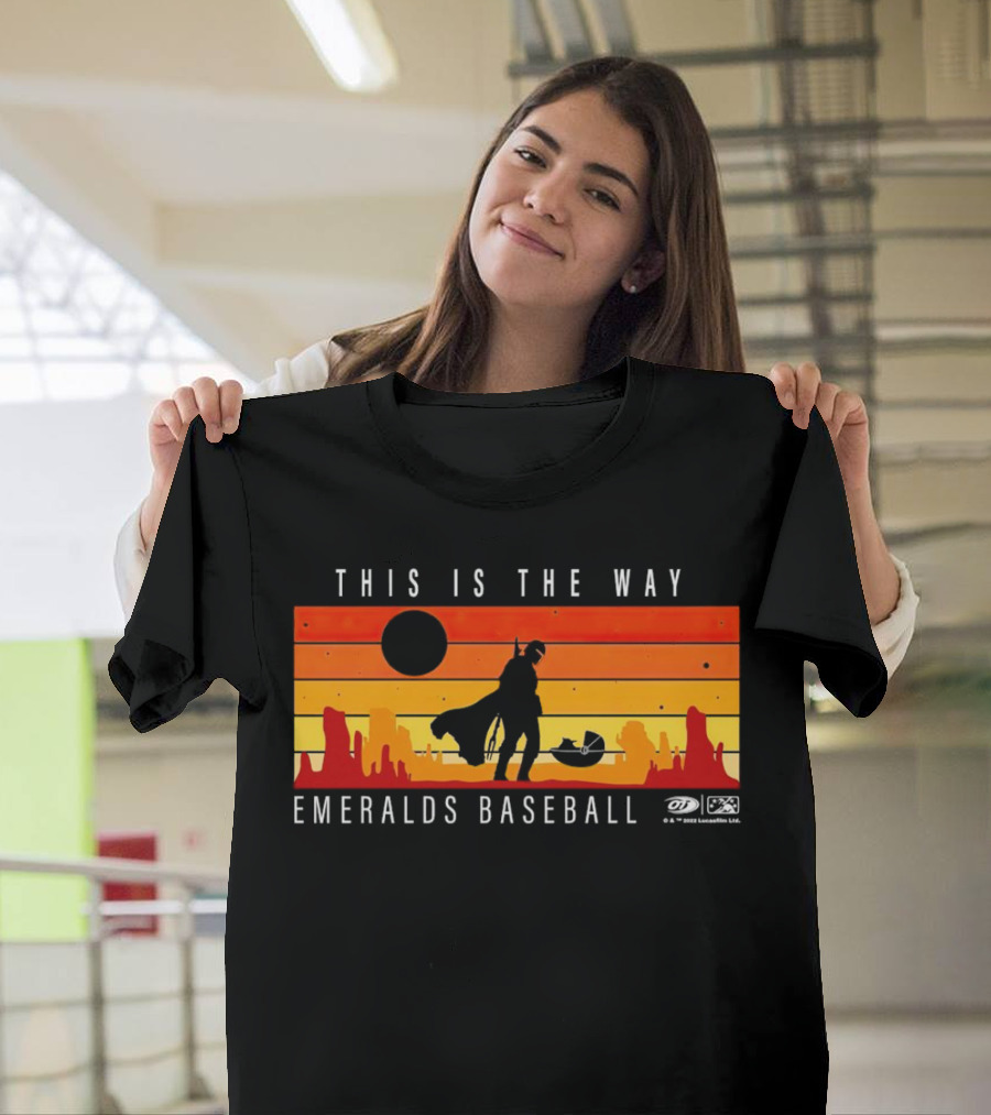 This Is The Way Eugene Emeralds Baseball Star Wars Mandalorian Sunset Scene T-Shirt