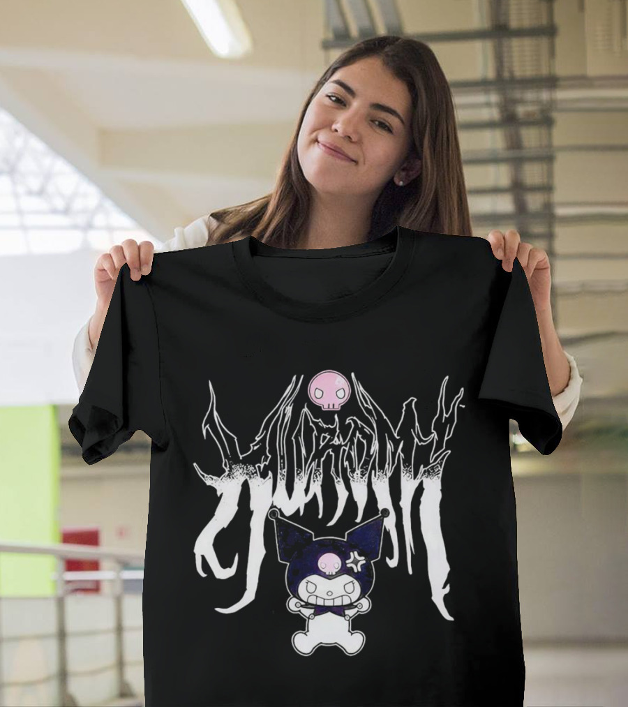 Kuromi Angry Metal Sanrio Skull Punk T-Shirt