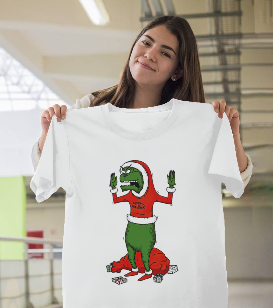 Grinch Cornholio Metal Christmas How The Grinch Stole Christmas T-Shirt