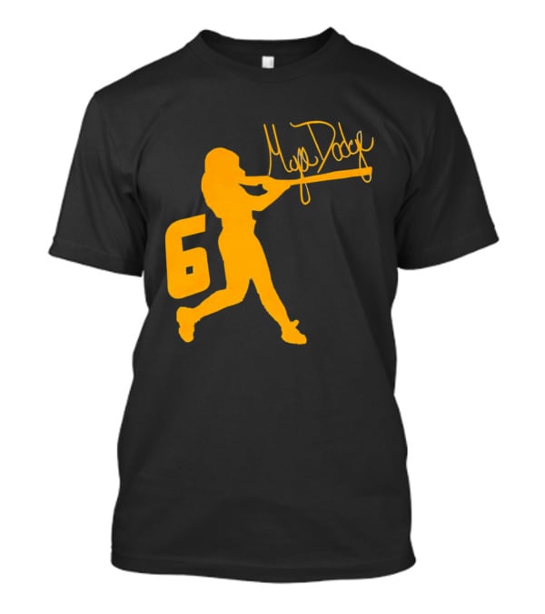 Mya Dodge Missouri Tigers Softball Signature Player Silhouette Number 6 T-Shirt