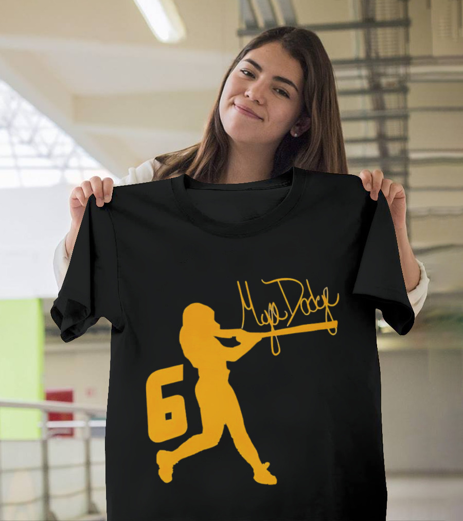 Mya Dodge Missouri Tigers Softball Signature Player Silhouette Number 6 T-Shirt