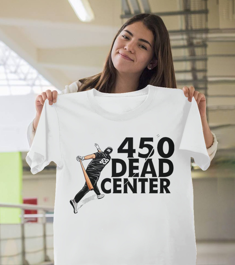 450 Dead Center Baseball Player Swinging T-Shirt