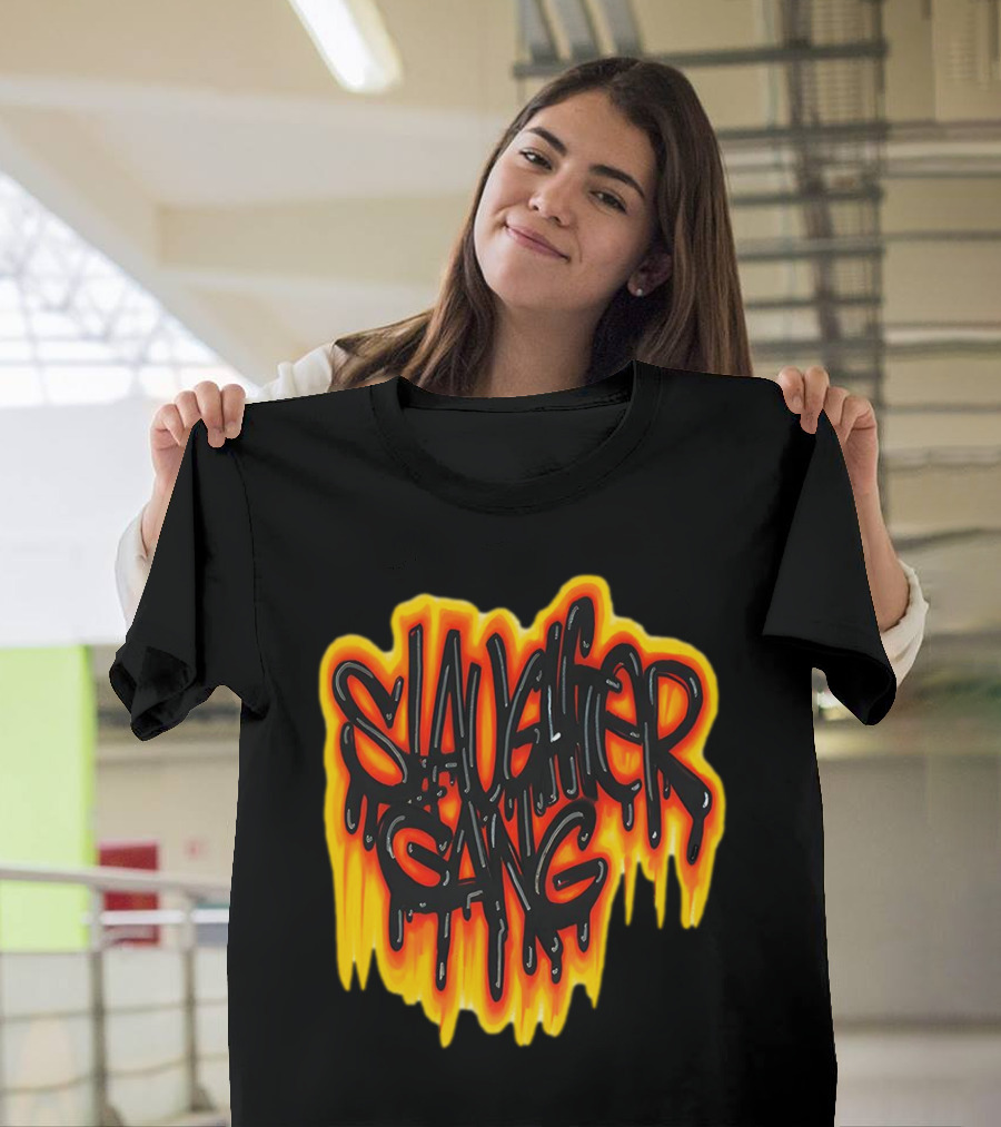 Slaughter Gang Drip Graffiti Flames T-Shirt
