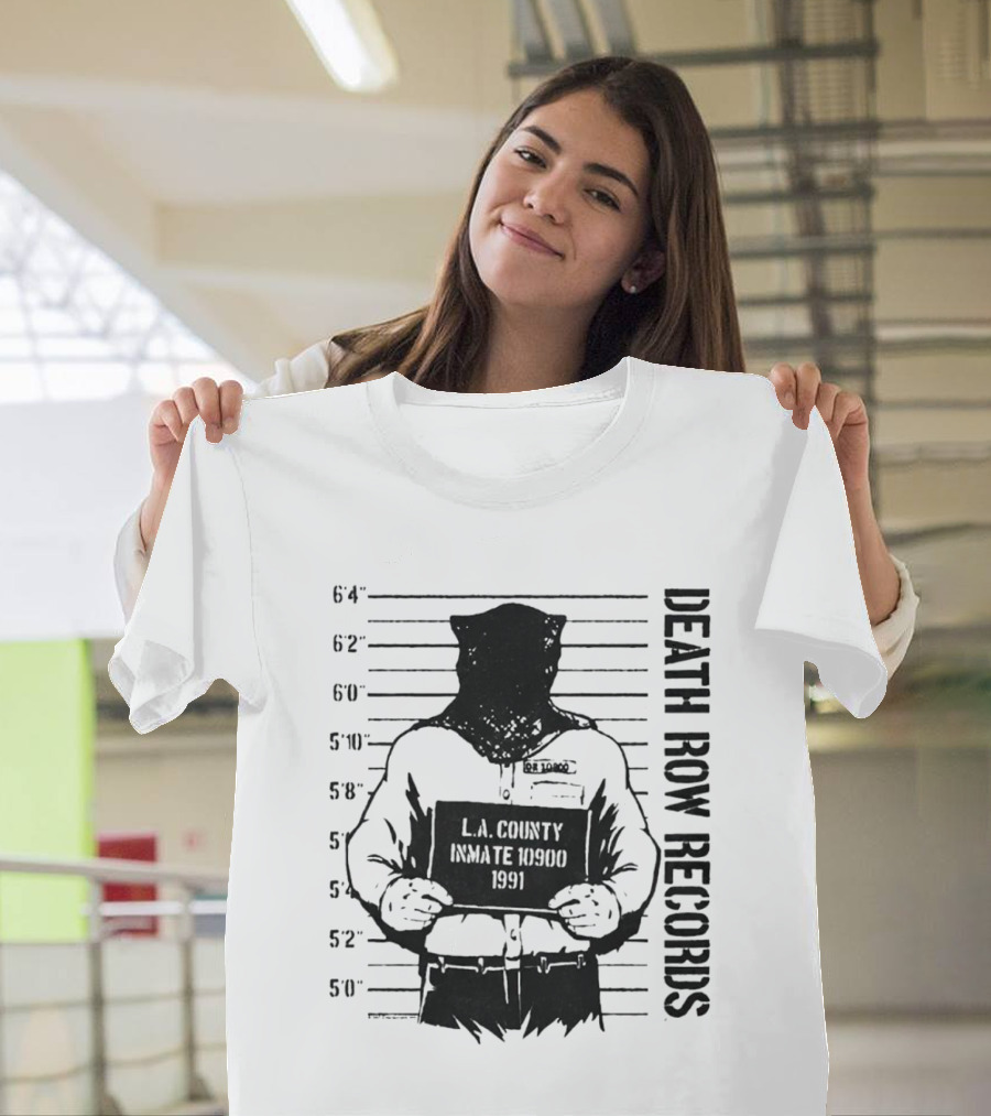 Death Row Records LA County Inmate 1990 1991 T-Shirt