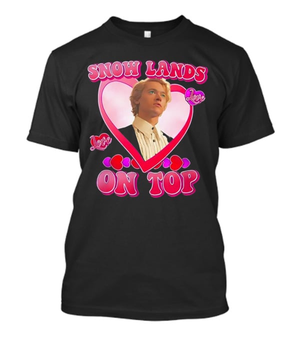 Snow Lands Love On Top Heart Framed Portrait Romance T-Shirt