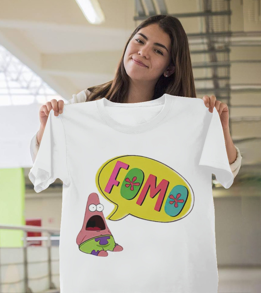 FOMO Surprised Patrick Face Meme Bubble T-Shirt