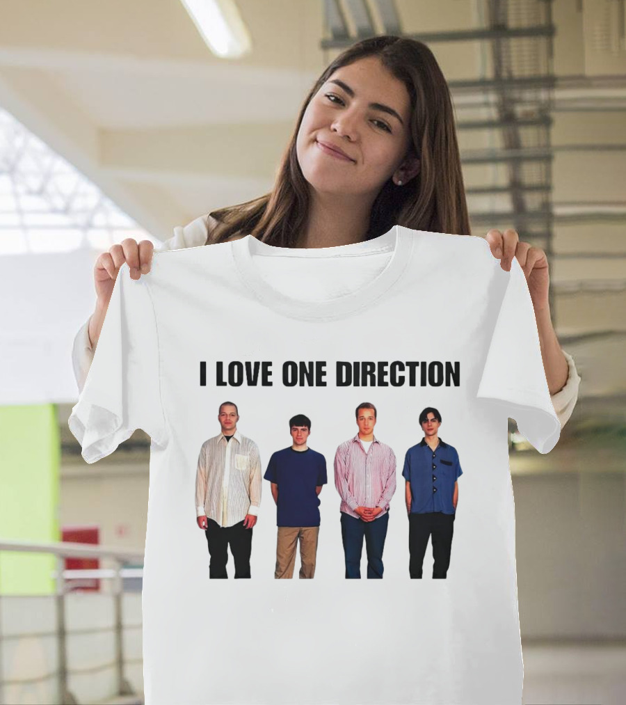I Love One Direction Plaatse Nemen Baard Menswear T-Shirt