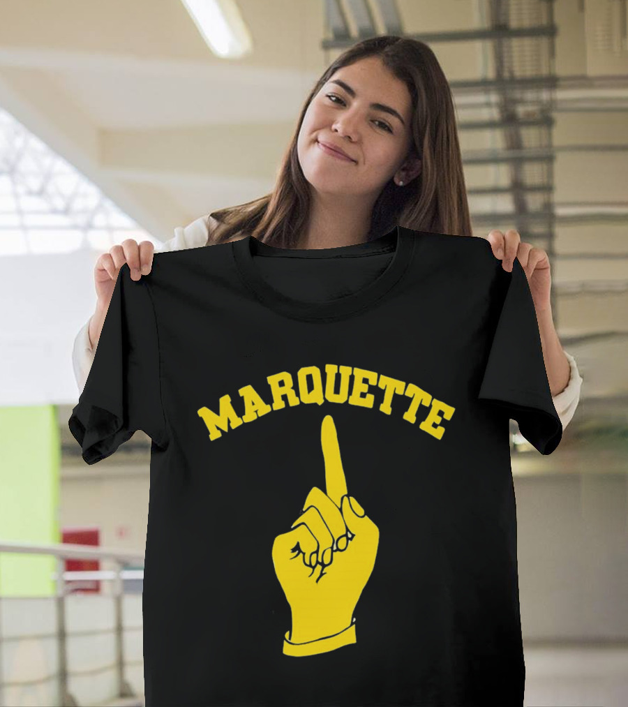 Marquette Yellow Number One Finger T-Shirt