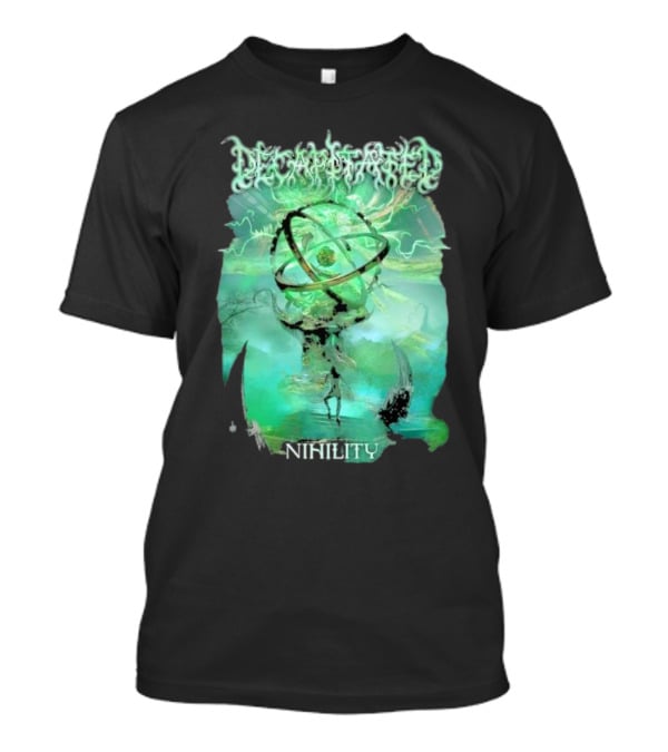 Decapitated Nihility Atomic Symbol Surreal Green Landscape T-Shirt