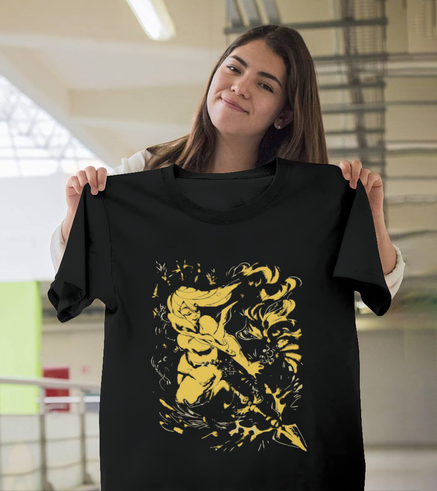 Galaxy Gal HelloWinter Vintage Warrior Fantasy Scene T-Shirt