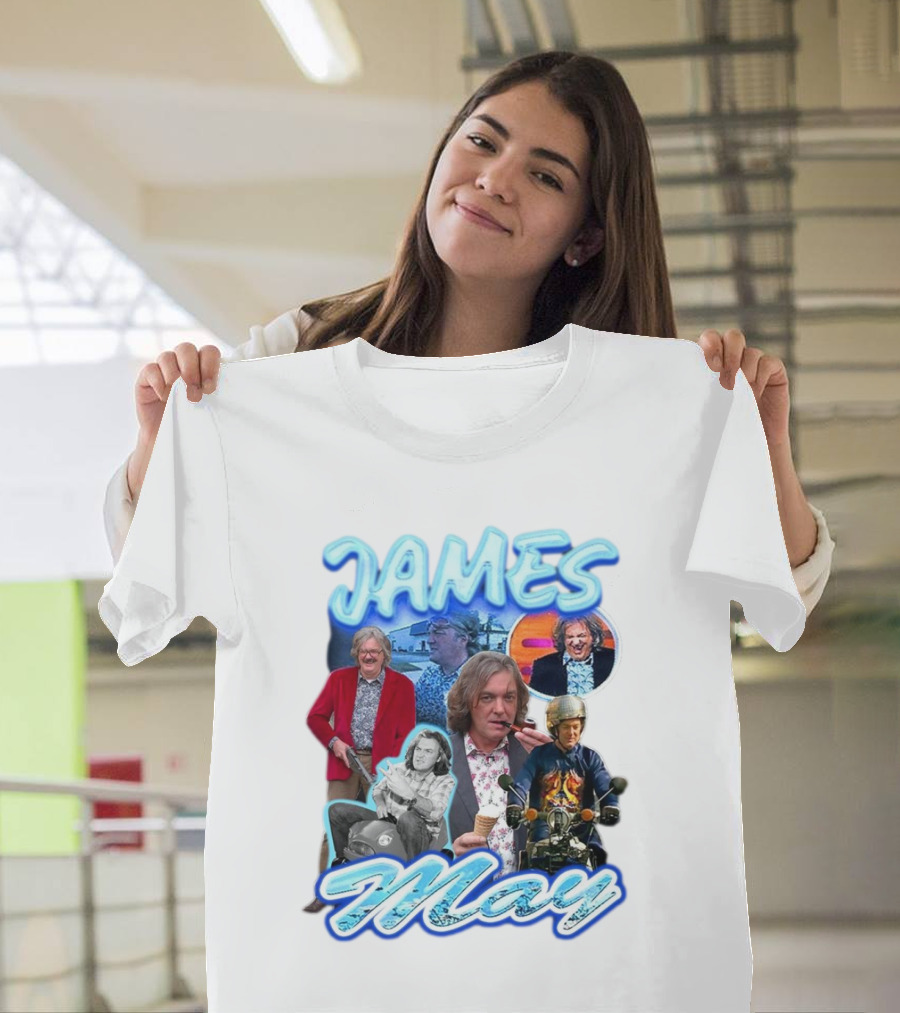 James May Vintage Ice Cream Motorbike Collage T-Shirt