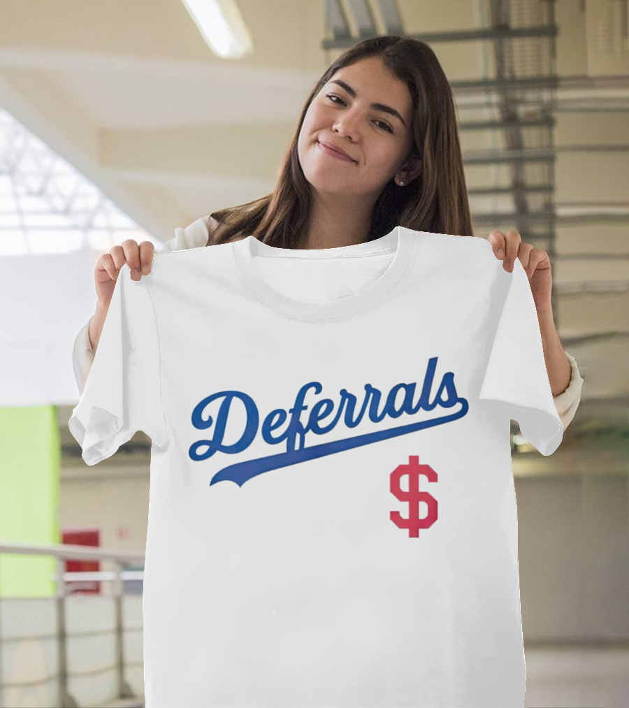 Los Angeles Deferrals Baseball Dollar Sign T-Shirt