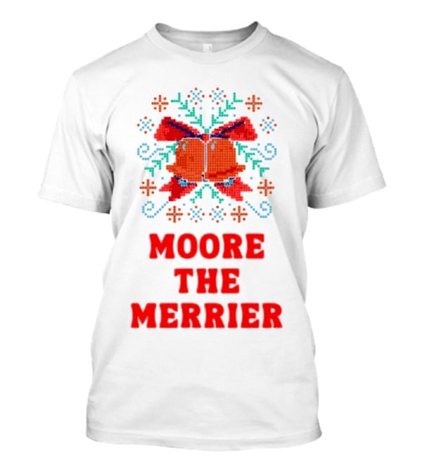 Moore The Merrier Christmas Bow Festive Decor T-Shirt