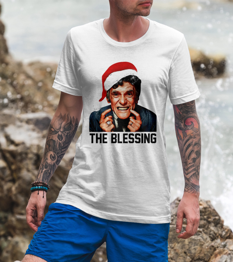 The Blessing Uncle Lewis Christmas Vacation Santa Hat T-Shirt