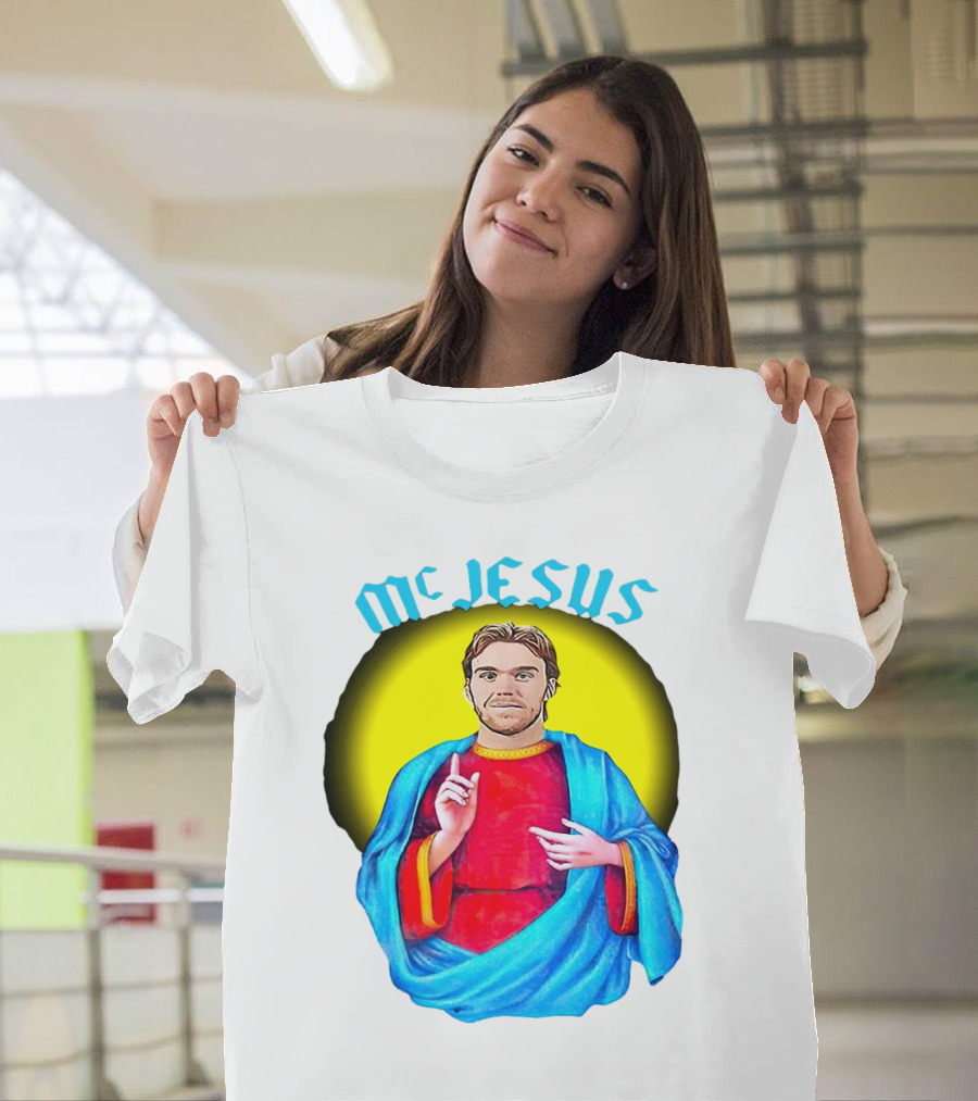 Connor McDavid McJesus Iconic Sports T-Shirt
